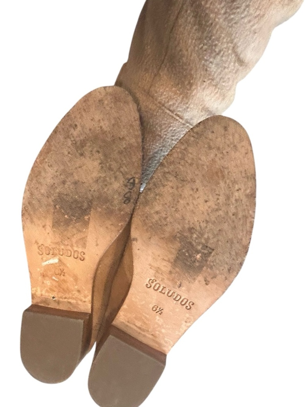 Soludos Sophia Tan block heel Suede Slip-On Loafers - Picture 6 of 7